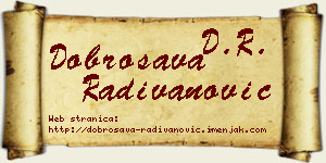 Dobrosava Radivanović vizit kartica
